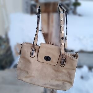 VINTAGE Structured Black Leather Tote Bag 🖤 Minimalist 90s Aesthetic